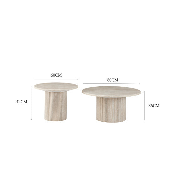 Set table basse ronde