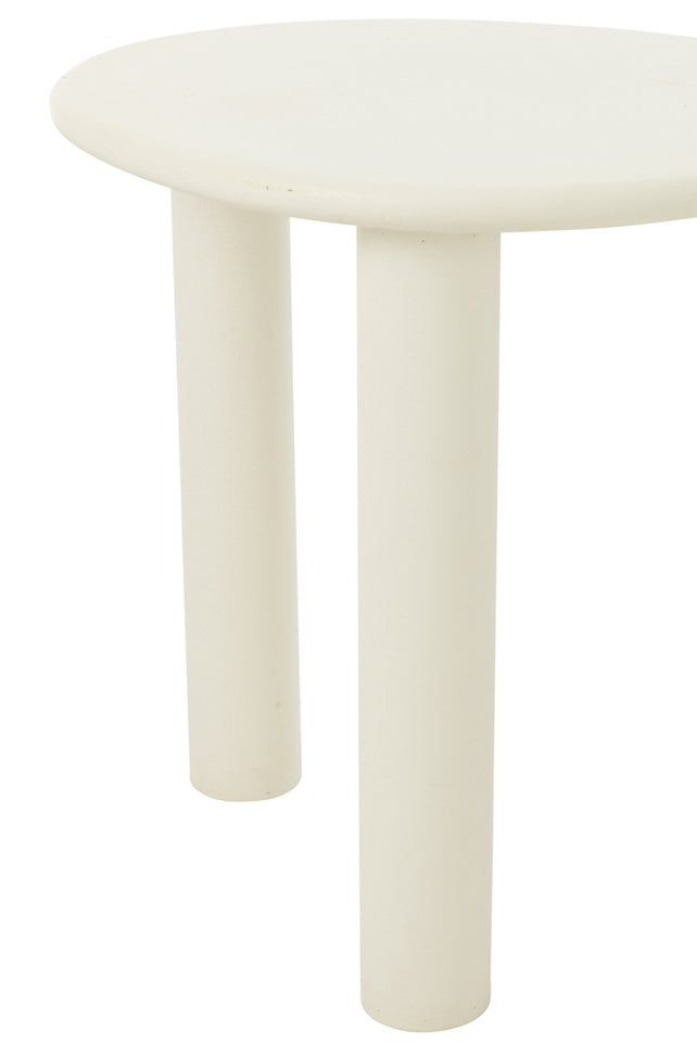 Table d'appoint Bali en MDF/PVC blanc petit