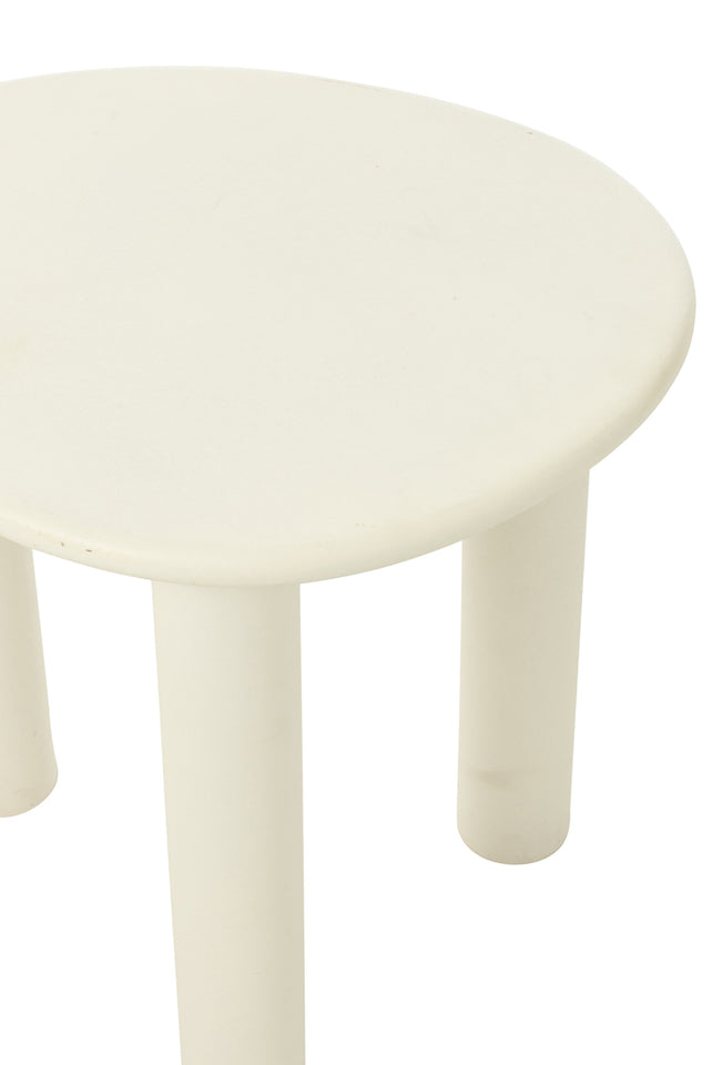 Table d'appoint Bali en MDF/PVC blanc petit
