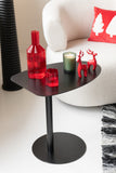 Table d'appoint en métal noir glace