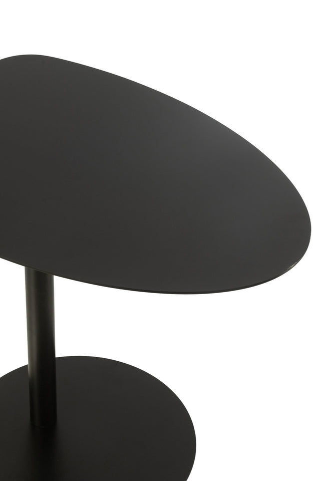 Table d'appoint en métal noir glace