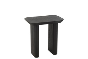 Table d'appoint en placage de bois de sapin fin noir