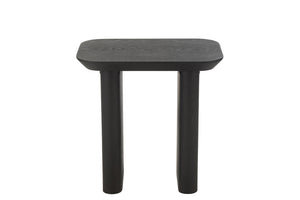 Table d'appoint en placage de bois de sapin fin noir