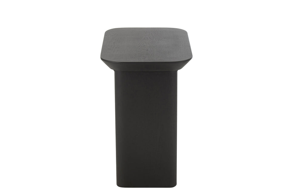 Table d'appoint en placage de bois de sapin fin noir