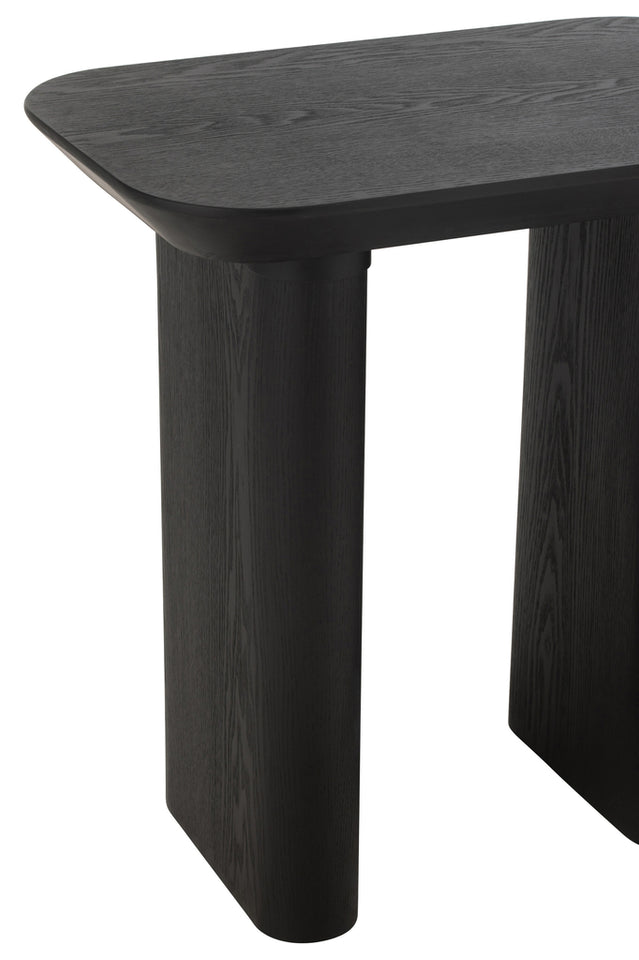 Table d'appoint en placage de bois de sapin fin noir