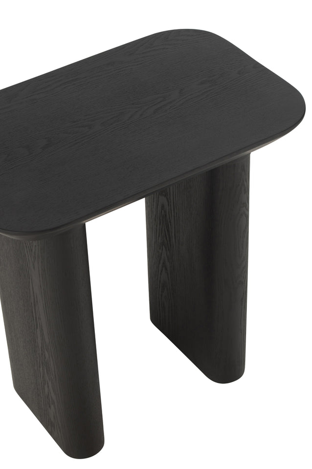 Table d'appoint en placage de bois de sapin fin noir