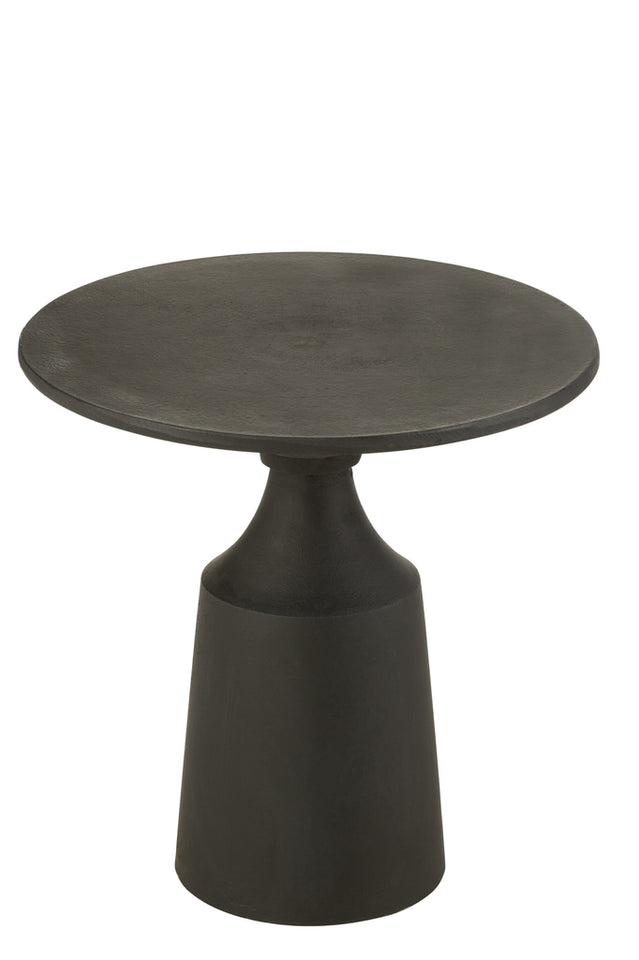 Table d'appoint ronde en aluminium noir