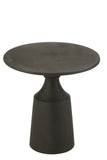 Table d'appoint ronde en aluminium noir