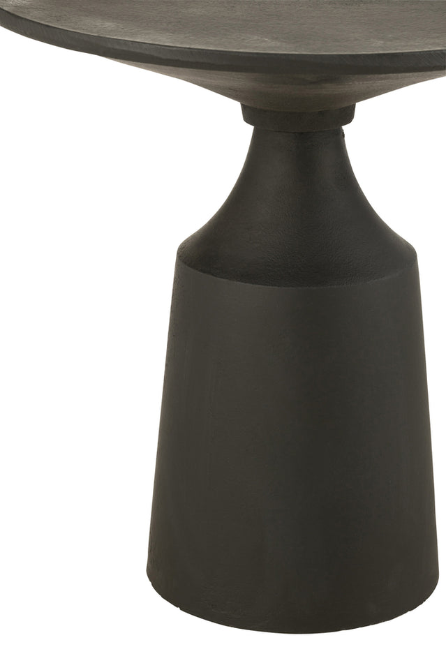 Table d'appoint ronde en aluminium noir