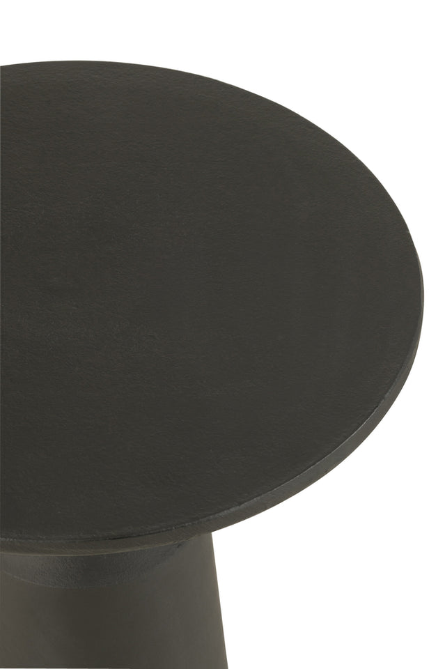 Table d'appoint ronde en aluminium noir