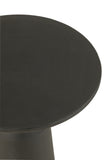 Table d'appoint ronde en aluminium noir