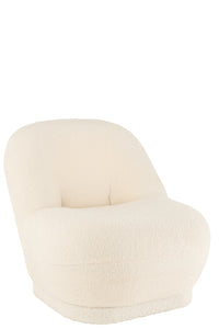 Fauteuil Teddy Bouclé Blanc