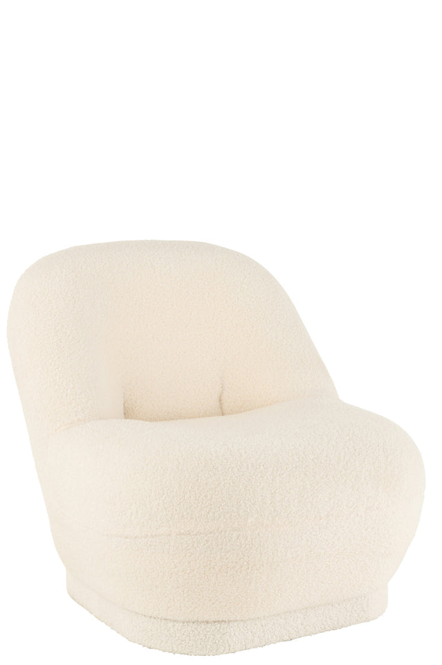 Fauteuil Teddy Bouclé Blanc