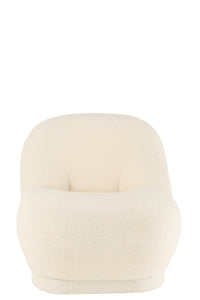 Fauteuil Teddy Bouclé Blanc