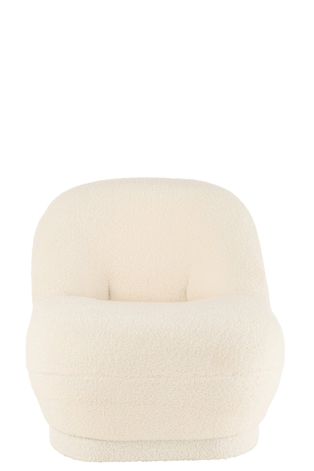 Fauteuil Teddy Bouclé Blanc