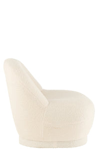 Fauteuil Teddy Bouclé Blanc