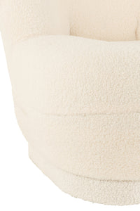 Fauteuil Teddy Bouclé Blanc