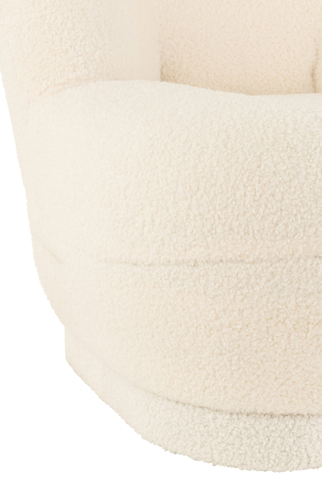 Fauteuil Teddy Bouclé Blanc