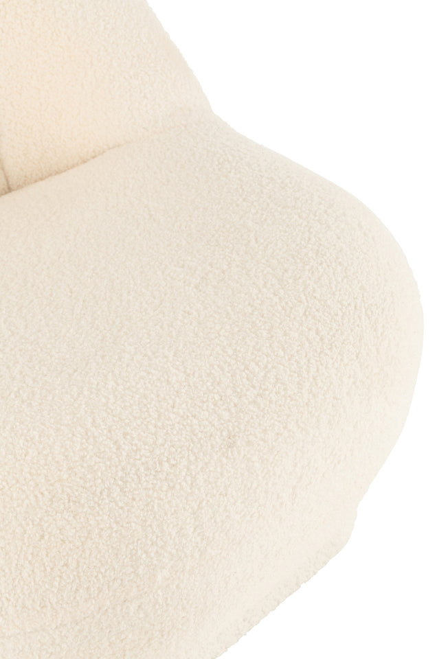 Fauteuil Teddy Bouclé Blanc