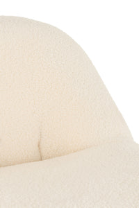 Fauteuil Teddy Bouclé Blanc