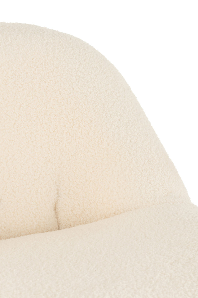 Fauteuil Teddy Bouclé Blanc