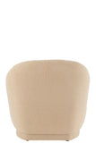 fauteuil en velours beige Teddy