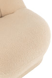 fauteuil en velours beige Teddy