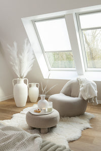 fauteuil en velours beige Teddy