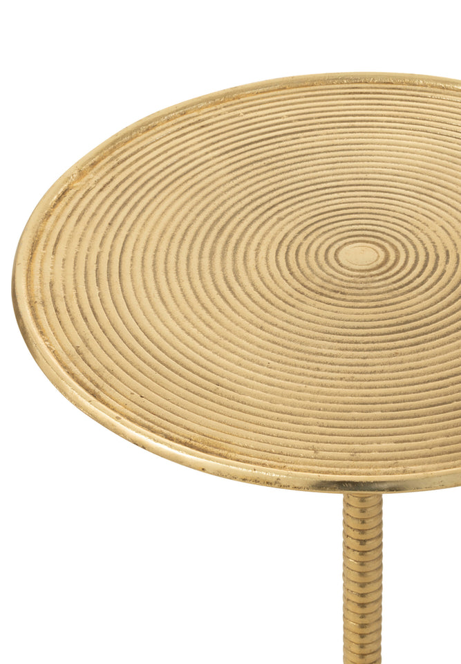 Table d'appoint en aluminium doré Lera