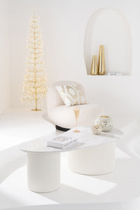 Table basse mabre et bois
