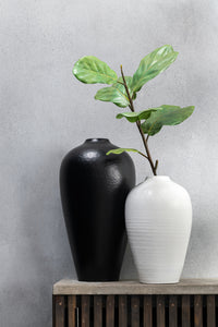 Vase en céramique noir grand