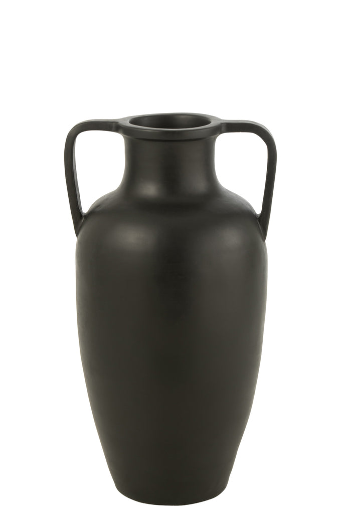 Vase 2 anses Terre Cuite Noir Grand