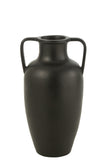 Vase 2 anses Terre Cuite Noir Grand