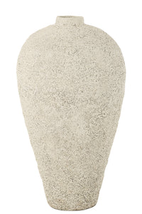 Vase Pot Antique en Ciment Blanc
