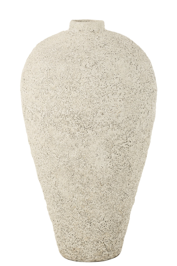 Vase Pot Antique en Ciment Blanc